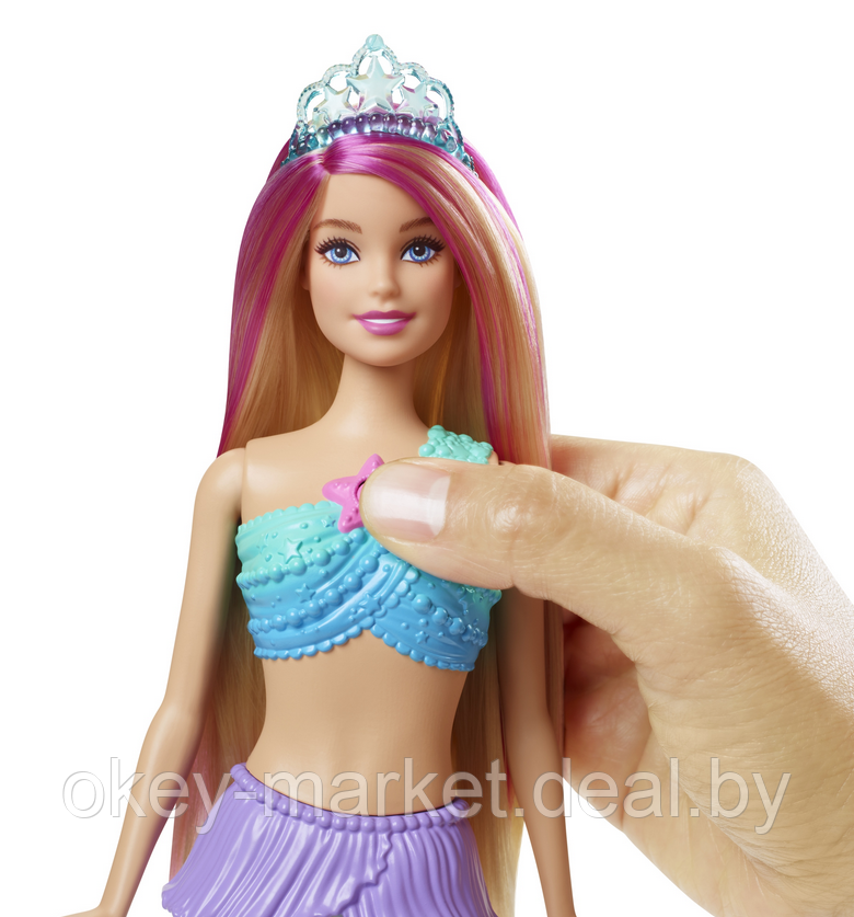Кукла Barbie Барби Сверкающая русалочка HDJ36 - фото 3 - id-p193808185
