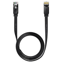 Сетевой кабель Baseus High Speed Six Types of RJ45 Gigabit Network Cable (flat cable) 3m (WKJS010401) черный