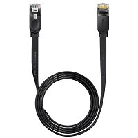 Сетевой кабель Baseus High Speed Six Types of RJ45 Gigabit Network Cable (flat cable) 5m (WKJS010501) черный