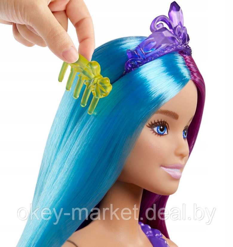 Кукла Barbie Русалка с длинными волосами GTF39 - фото 5 - id-p193808198