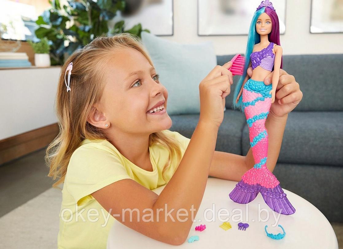 Кукла Barbie Русалка с длинными волосами GTF39 - фото 8 - id-p193808198