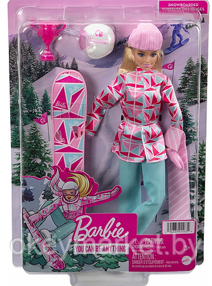Кукла Barbie Зимние виды спорта Сноубордистка HCN32, фото 3
