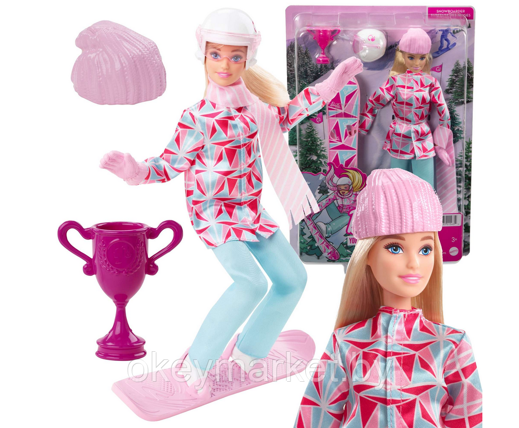 Кукла Barbie Зимние виды спорта Сноубордистка HCN32, фото 2
