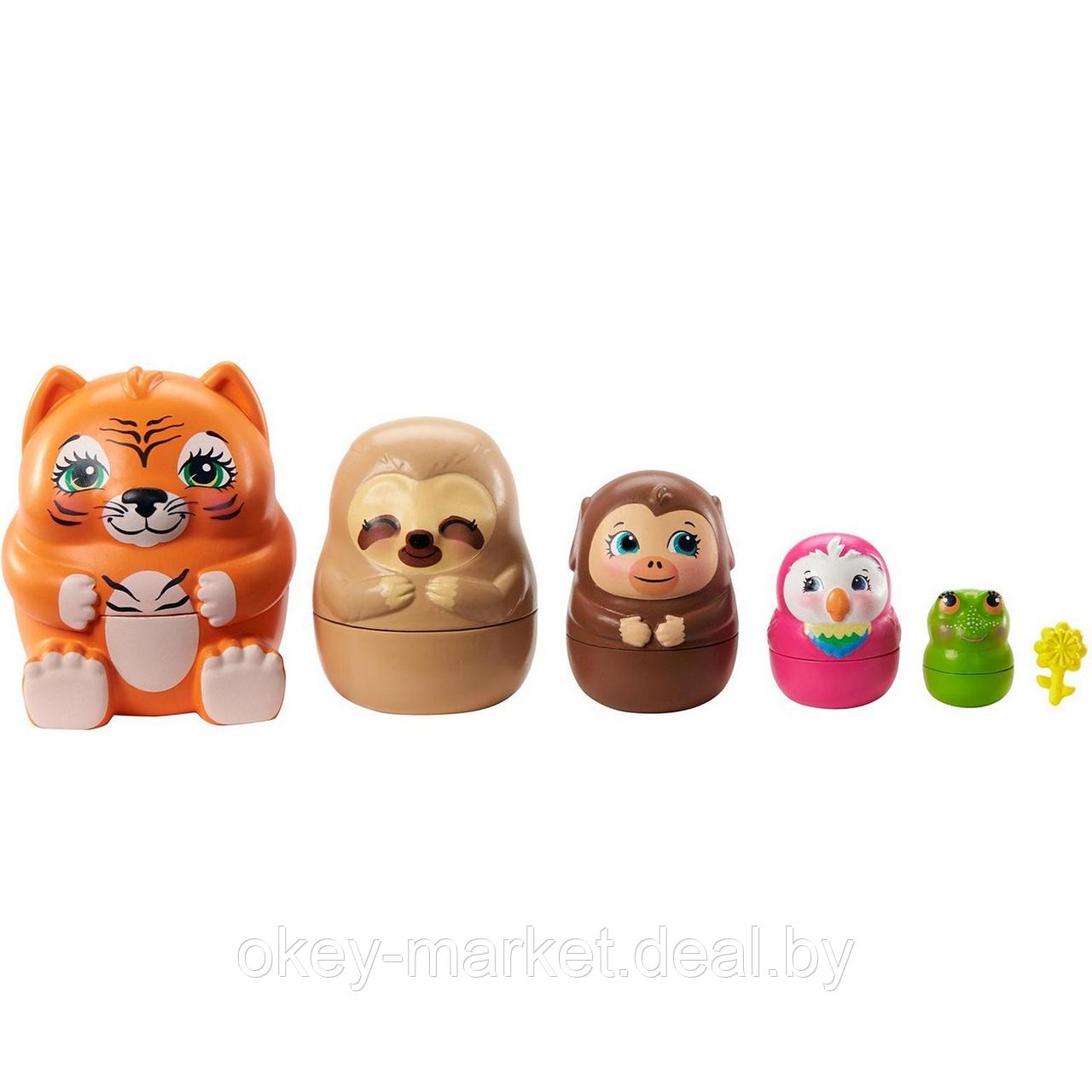 Игровой набор Mattel Enchantimals Пики Попугай и 5 питомцев с домиком GTM49 - фото 3 - id-p193809234