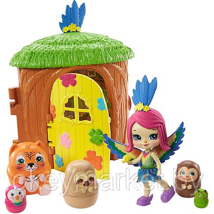 Игровой набор Mattel Enchantimals Пики Попугай и 5 питомцев с домиком GTM49, фото 2
