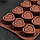 Форма для льда и кондирских украшений 15 ячеек 22х10,5х1,7 см (2,2х2,8 см) "Сердце" цвет шоколадный, фото 4