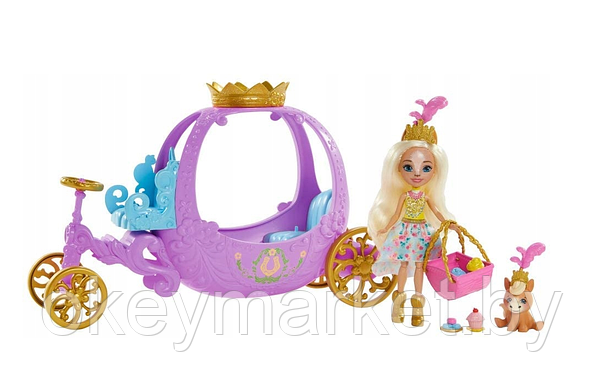 Игровой набор Enchantimals Королевская карета с куклой GYJ16, фото 2