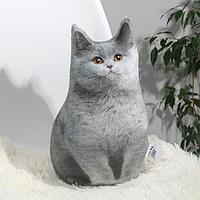 3D Подушка - антистресс «Серый котик»