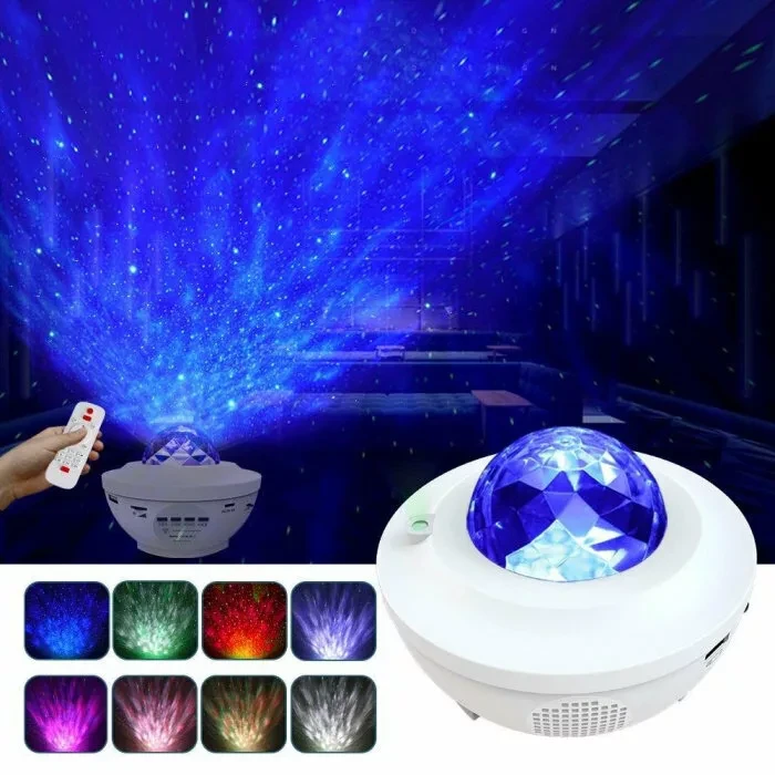 USB Светильник проектор звёздного неба с динамиком Starry Projector Light (Белый) - фото 4 - id-p193809563