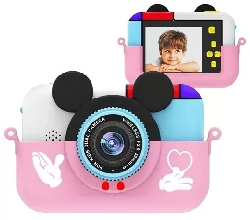 Детская цифровая камера Children's Fun Dual Camera (Розовый) - фото 1 - id-p193809574