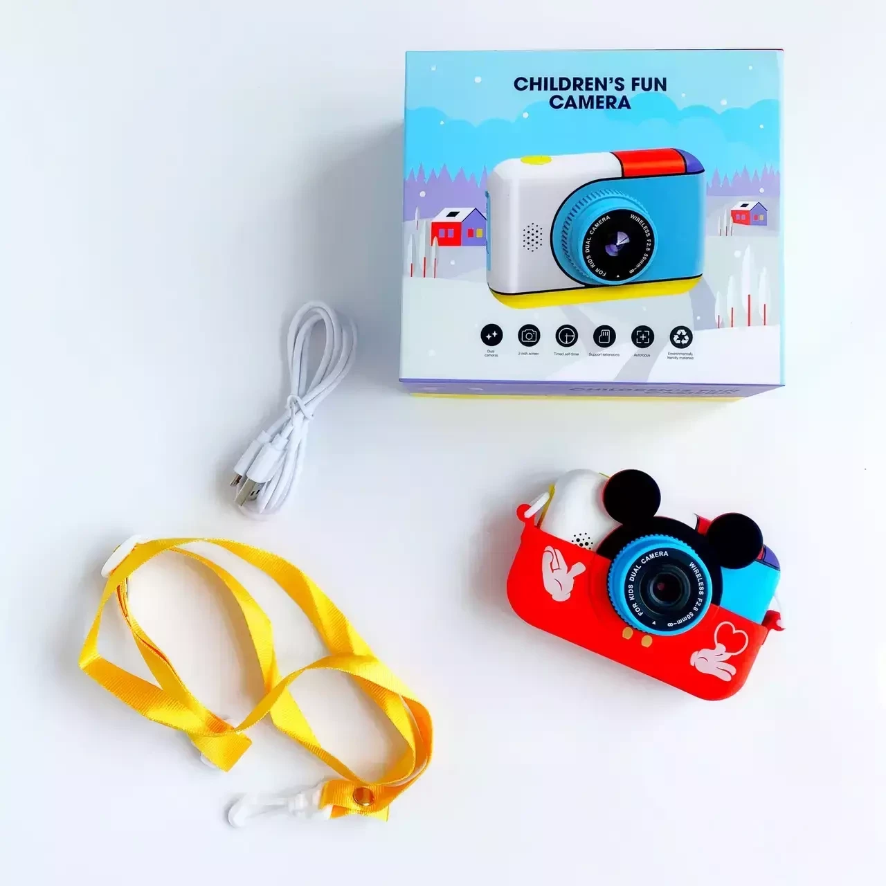 Детская цифровая камера Children's Fun Dual Camera (Красный) - фото 5 - id-p193809575