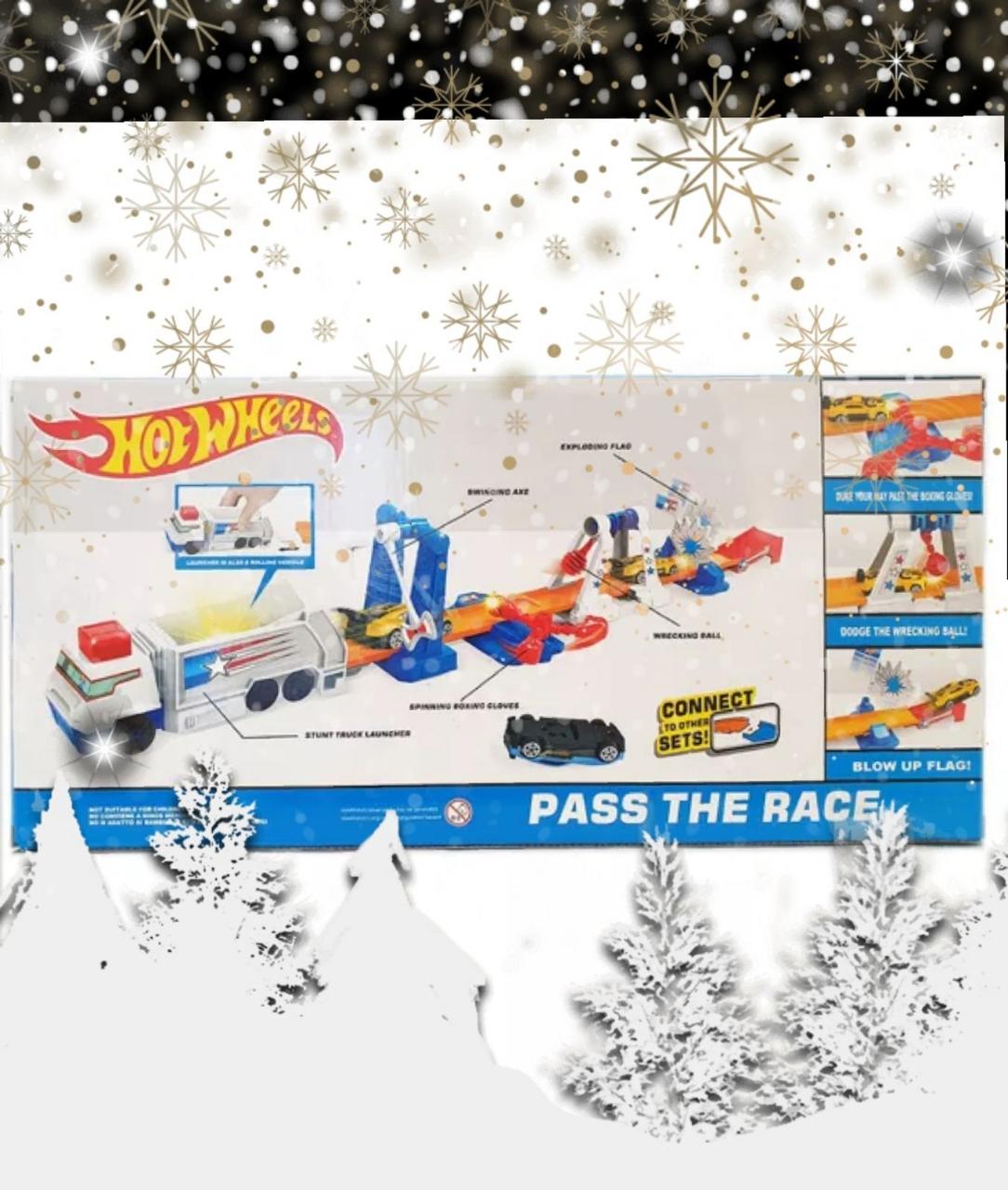 Игровой набор "Полоса препятствий Pass the race Hot Wheels"