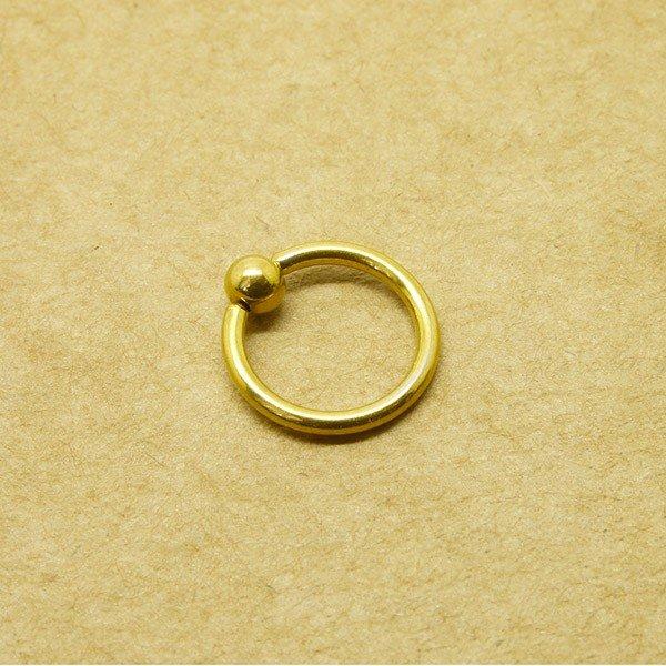 Кольцо для пирсинга Gold 1.2мм (8мм (шар 4 мм)) - фото 2 - id-p193836586