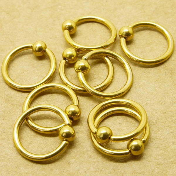 Кольцо для пирсинга Gold 1.2мм (8мм (шар 4 мм)) - фото 4 - id-p193836586