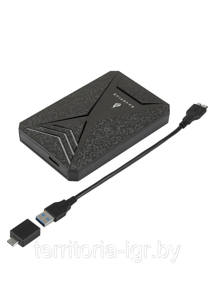 Внешний жесткий диск PS5/PS4/PC/Android 53682 SureFire Gaming Bunker HDD USB 3.2 Gen1 2.5" 2TB Verbatim RGB - фото 4 - id-p193844783