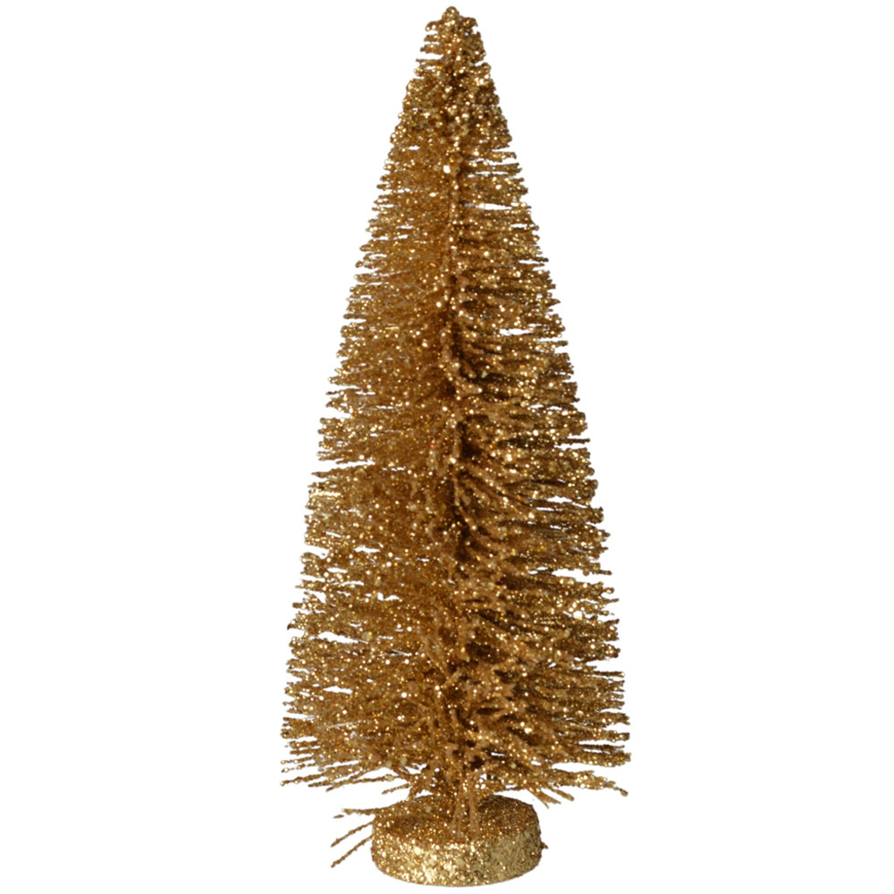 Декоративная рождественская елка 6,5x6,5x15 золото 1877-1 - фото 1 - id-p193595741