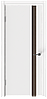 Межкомнатная дверь с покрытием экошпон Next 521 ДЧ стекло черное лакобель, фото 4