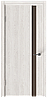 Межкомнатная дверь с покрытием экошпон Next 521 ДЧ стекло черное лакобель, фото 2
