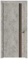 Межкомнатная дверь с покрытием экошпон Next 521 ДЧ стекло черное лакобель