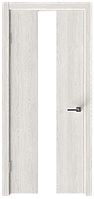 Межкомнатная дверь с покрытием экошпон Next 541 ДЧ стекло белое лакобель