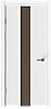 Межкомнатная дверь с покрытием экошпон Next 541 ДЧ стекло черное лакобель, фото 2