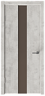 Межкомнатная дверь с покрытием экошпон Next 541 ДЧ стекло черное лакобель