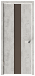 Межкомнатная дверь с покрытием экошпон Next 541 ДЧ стекло черное лакобель