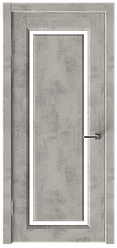 Межкомнатная дверь с покрытием экошпон Next 601 ДЧ светлое стекло