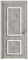 Межкомнатная дверь с покрытием экошпон Next 607 ДЧ светлое стекло