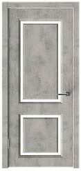 Межкомнатная дверь с покрытием экошпон Next 607 ДЧ светлое стекло