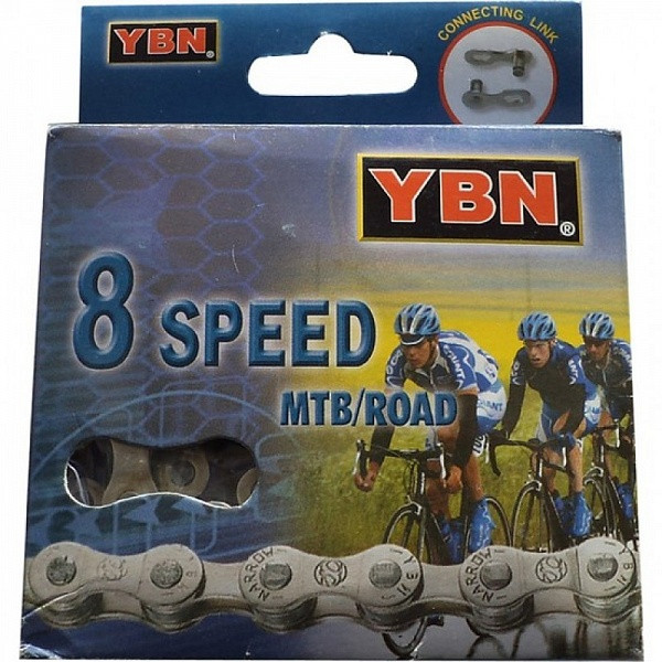 Цепь для велосипеда YBN S8RB на 8 скоростей, 114 звеньев, антикоррозийное покрытие