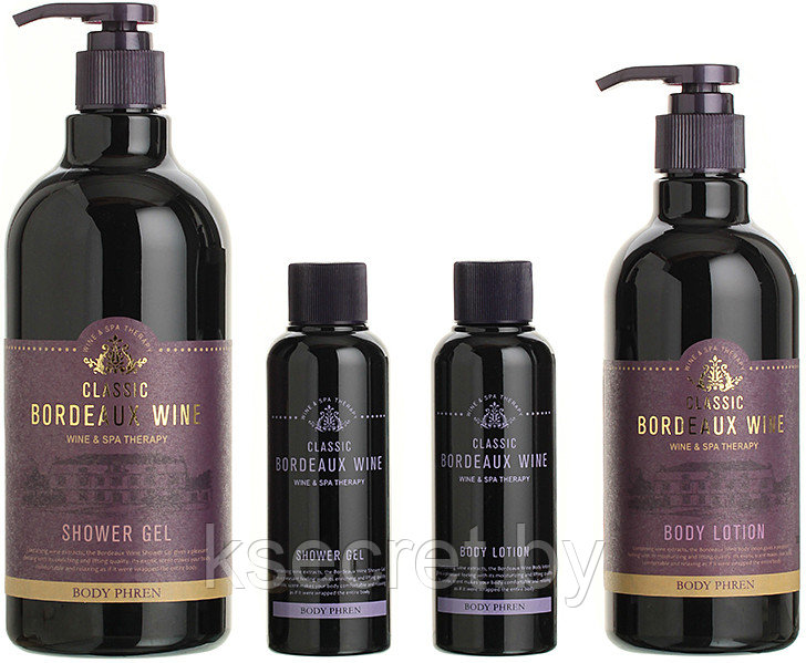 Набор уходовый для тела WELCOS Body Phren Classic Bordeaux Wine Body Care Set - фото 2 - id-p193883882