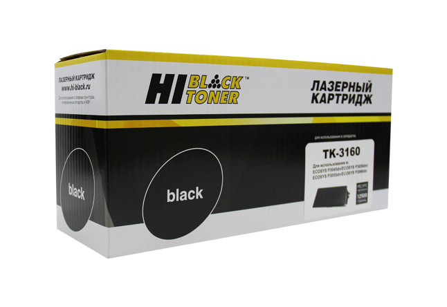 Тонер-картридж Hi-Black для Kyocera P3045dn/P3050dn/P3055dn, 12,5K, с/чипом (HB-TK-3160) - фото 1 - id-p193885778