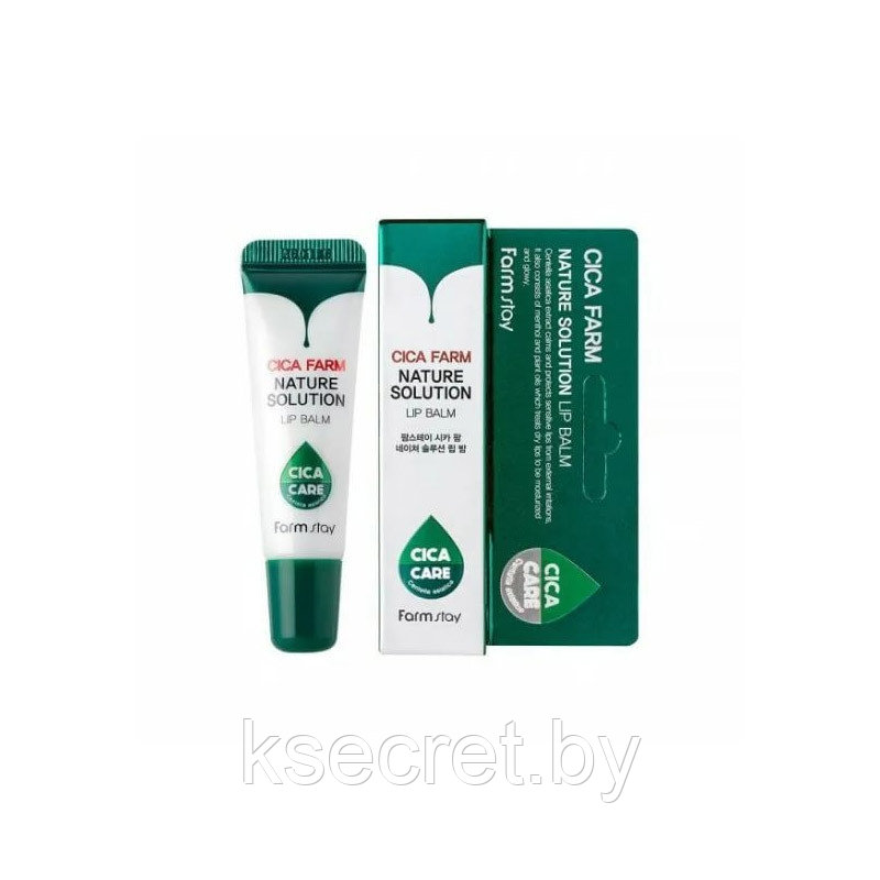 Бальзам для губ с центеллой азиатской FARMSTAY Cica Farm Nature Solution Lip Balm 10гр - фото 1 - id-p193889327