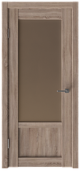Межкомнатная дверь с покрытием экошпон Вега 2 ДЧ стекло бронза
