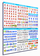 Комплект стендов по ПДД "ЗНАКИ ПДД", БЕЗОПАСНОСТЬ ДВИЖЕНИЯ АВТОМОБИЛЯ Р-Р 60*85 см, 6 шт на ПВХ 3 мм