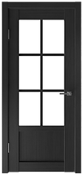 Межкомнатная дверь с покрытием экошпон Вега 3 ДЧ светлое стекло