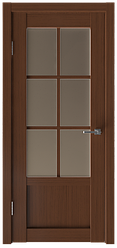 Межкомнатная дверь с покрытием экошпон Вега 3 ДЧ стекло бронза