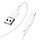 USB кабель Hoco X83 Victory Lightning, длина 1 метр (Белый), фото 2