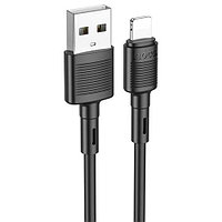 USB кабель Hoco X83 Victory Lightning, длина 1 метр (Черный)