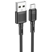 USB кабель Hoco X83 Victory MicroUSB, длина 1 метр (Черный)