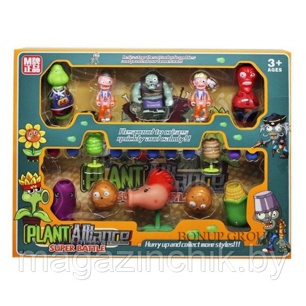 Набор игрушек Зомби против растений 12 героев, 6693, шарики, пули