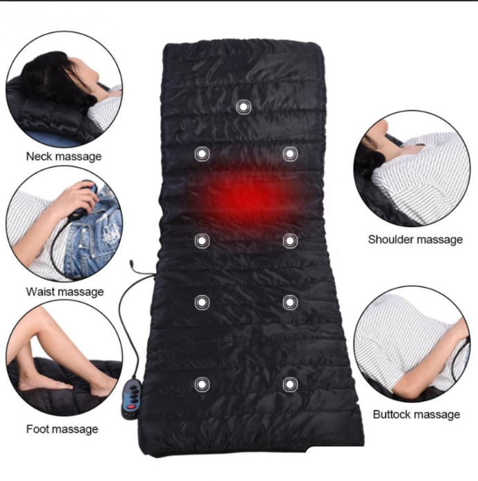 Массажный матрас (массажная кровать) 9 режимов, с функцией подогрева Massage luxurious silky-quilted mat with - фото 3 - id-p135606893