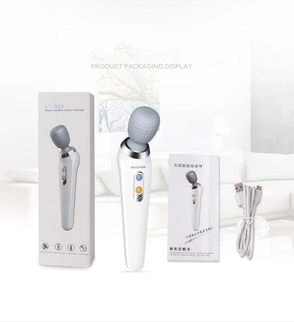 Портативный вибромассажер для шеи и тела Smart wireless handy massager ST 806 (5 режимов работы) - фото 4 - id-p193898241