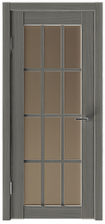 Межкомнатная дверь с покрытием экошпон Вега 5 ДЧ стекло бронза