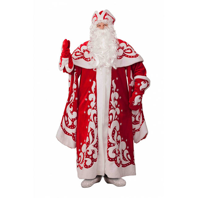 Карнавальный костюм для взрослых Дед Мороз Премиум 22-42 / Батик