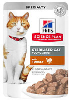 Влажный корм для кошек Hill's Science Plan Sterilised Cat Young Adult (индейка) 85 гр.