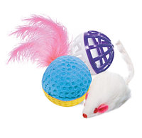 Набор игрушек для кошек Triol XW0028 (мяч, мышь, шар)