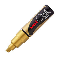 Маркер на меловой основе Mitsubishi Pencil CHALK, 8мм. (скошенный наконечник) (золото)