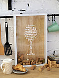 Копилка для пробок от вина и шампанского из дуба (30х50см) Белый, "Сорта вин", фото 4